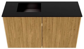 Mondiaz Joya 70cm toiletmeubel oak met wastafel faye links 1 kraangat urban