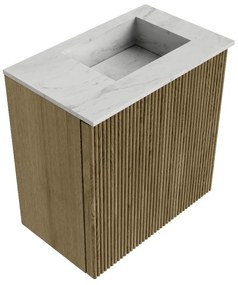 Mondiaz Joya DLux 40cm toiletmeubel dusk met wastafel faye rechts 1 kraangat opalo