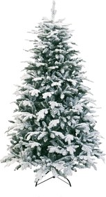 Oslo Snow Pine kunstkerstboom - 180 cm - groen - Diameter 104 cm - 1.649 tips - besneeuwd - metalen voet