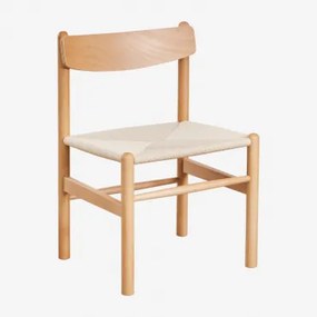 Set Van 4 Mauren Houten Eetkamerstoelen Natuurlijk Hout - Sklum