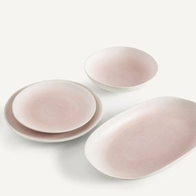 Set van 4 platte borden in aardewerk Lagos