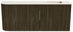 Mondiaz Joya DLux 100cm toiletmeubel ronding links shadow met wastafel faye rechts 1 kraangat meli