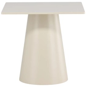 Vierkante Eettafel Met Ronde Voet Beige - 80 X 80cm.