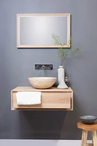 Forzalaqua Roma waskom 40x40cm travertin