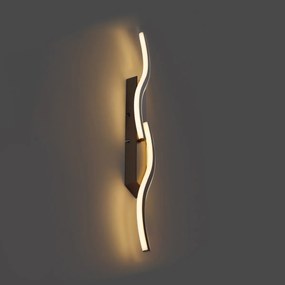 Design wandlamp donker brons 3-staps dimbaar 2-lichts - Bummy