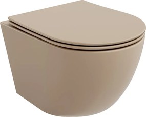 Mexen Lena Rimless wc-pot met slim softclose zitting, duroplast, cappuccino mat - 30224064