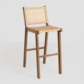 Pack Van 2 Hoge Krukken 75 Cm In Synthetisch Riet Ori Natuurlijk - Sklum