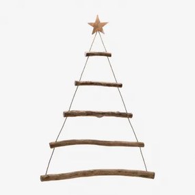 Kerstboom Voor Aan De Muur In Esmeray Teakhout Houtbruin - Sklum