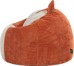 Kinder Zitzak Vos Corduroy + Kussen - Terracotta