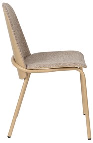 Zuiver Clip Moderne Eetkamerstoel Buisframe Beige