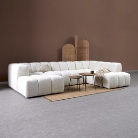 Design Bank Creme U-vorm Rechts