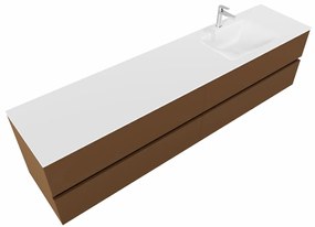 Mondiaz Vica 200cm badmeubel rust 4 lades wastafel Cloud rechts met 1 kraangat