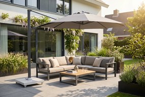 Zweefparasol  3.5m S2 Excellent (excl. voet) Taupe-naturel-bruin Camello Luna
