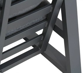 Stoel en Bank Loungeset Aluminium Grijs 4 personen Lifestyle Garden Furniture Batala