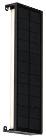 Buiten wandlamp zwart 30 cm incl. LED 4-staps dimbaar met solar - Serena Modern IP54 Buitenverlichting