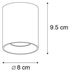 Design opbouwSpot / Opbouwspot / Plafondspot goud GU10 50mm - Tubo Design, Modern GU10 rond Binnenverlichting Lamp