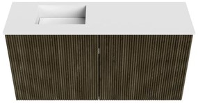 Mondiaz Joya 80cm toiletmeubel shadow met wastafel faye links zonder kraangat talc