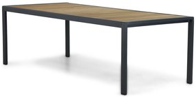 Dining Tuintafel   240 x 100 cm Aluminium/teak Grijs  Valence