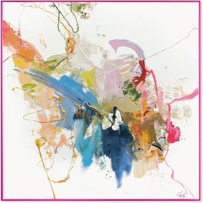 Ingelijste canvasprint Confidential Pink, handafgewerkt