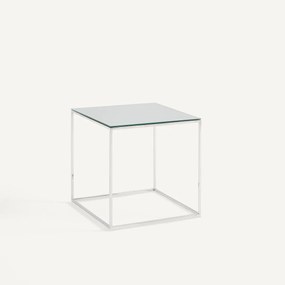 Bijzettafel van verchroomd metaal, MAHAUT