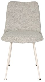 Moderne Eetkamerstoel Boucle Creme