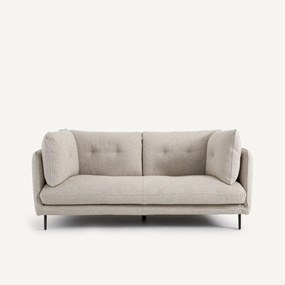 Compacte bank in viscose met structuur en linnen, BOTERO