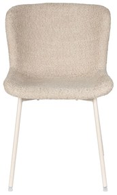 Moderne Kuipstoel Beige Zachte Stof