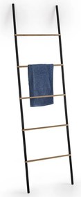 Gedy Kenta handdoek ladder 45x160cm zwart/bamboe