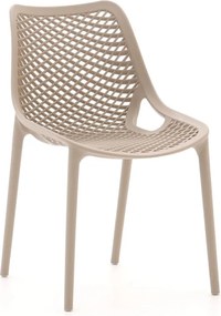Dining tuinstoel | Forza Ripi | Kunststof | Taupe | Stapelbaar | Kees Smit Tuinmeubelen