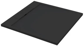 Best Design Just Solid douchebak 100x100x3.5cm mat zwart
