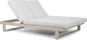 Lifestyle Garden Furniture Massimo Ligbed Met Kussen Loft/soft Grey Aluminium Taupe