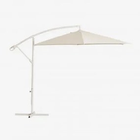 Parasol 295 Cm Van Stof En Staal Salina Gardenia Wit - Sklum