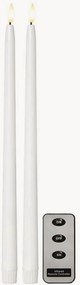 LED steekkaarsen Flame Stripe met afstandsbediening, 2-delig