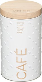 5Five Voorraaddoos Scandi Café - Metaal - Wit - 500g - Luchtdicht