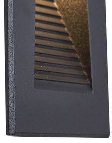 Buitenlamp Moderne inbouw wandlamp zwart 7cm incl. LED IP65 - Trem Modern IP65 Buitenverlichting