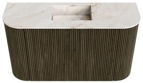 Mondiaz Joya DLux 75cm toiletmeubel ronding links/rechts shadow met wastafel faye midden zonder kraangat frappe