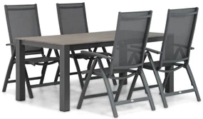Tuinset 4 personen 180 cm Aluminium/Textileen /Aluminium/textileen Grijs Presto Vasto/Valley
