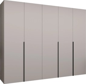 Kledingkast Hartford 538, Kasjmier, Zwart, 202x250x52cm, 172.1 kg, Kledingkast deuren: Met scharnieren