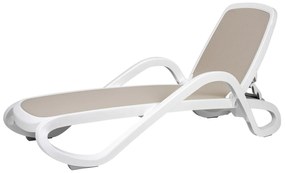 Nardi 4 x Ligbed - Alfa - Wit/Taupe - Kunststof - Nardi