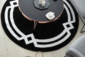 Tapijt HAMPTON Lux ROND zwart