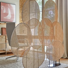 Kamerscherm, geweven rotan, CANOPÉE, ontwerp Emmanuel Gallina