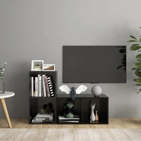 vidaXL Tv-meubelen 2 st 72x35x36,5 cm spaanplaat hoogglans zwart