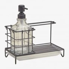 Keukenzeepdispenser Van Ijzer En Glas Darcei Grijs – Grafiet - Sklum