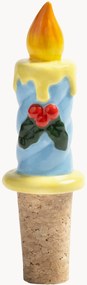 Handbeschilderde flesstopper Candle van dolomiet