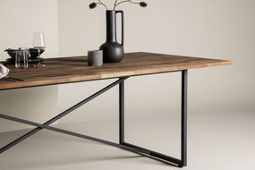 Jörn Industriele Eettafel - X-Bang - Teak Hout - 250x100 cm - Jorn