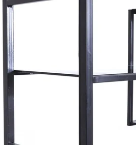 Kare Design Loft Laag Wandrek Staal Met Glas - 115x30x100cm.