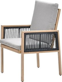 Garden Impressions San Capri lounge dining stoel - light teak aluminium