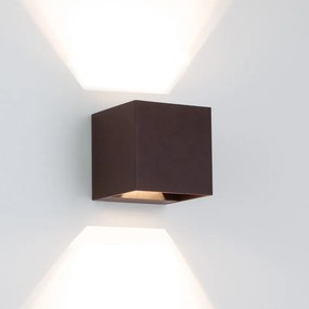 Reach Up en Down Muurlamp Zwart/Bruin Kubus met LED