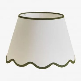 Berne Lampenkap Ø35 Cm & Tafellamp & Katoen Wit Gardenia - Legergroen - Sklum