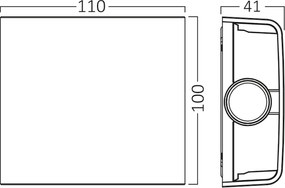LED Wandlamp Brinton Victo - Wit 2W 11x10cm